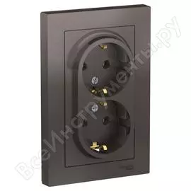 Двухместная розетка Systeme Electric ATLAS DESIGN ATN000624
