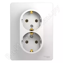 Двухместная розетка Systeme Electric Glossa GSL000124