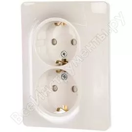 Двухместная розетка Systeme Electric Glossa GSL000126