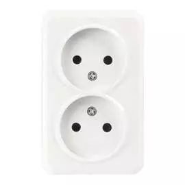 Двухместная розетка Smartbuy Юпитер SBE-03w-10-S2-N-c