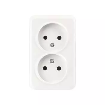 Двухместная розетка Smartbuy Юпитер SBE-03w-10-S2-N