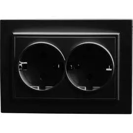 Двухместная розетка STEKKER PST16-9011-03 Эрна 39482