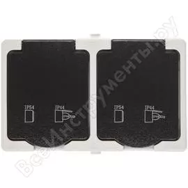 Двухместная розетка STEKKER 32754