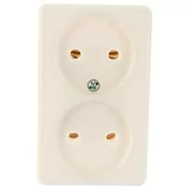 Двухместная розетка SVET РА16-008 90 SV0925-0141
