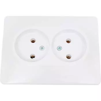 Двухместная розетка Systeme Electric Glossa GSL000120