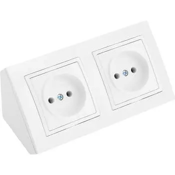 Двухместная розетка угловая BYLECTRICA УЮТ РА16-771