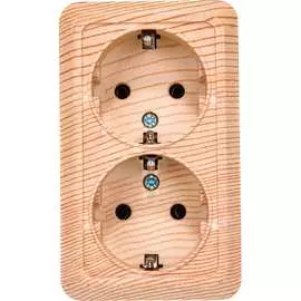 Двухместная розетка UNIVersal Олимп 5560865