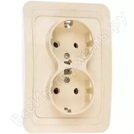 Двухместная розетка UNIVersal Валери Б-В0128