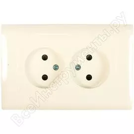 Двухместная розетка volsten v01-11-r22-s, magenta, 8962
