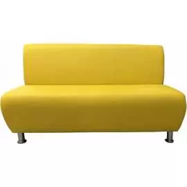 Двухместная секция дивана Мягкий Офис желтая КЛ601ЖЛТ
