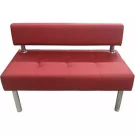 Двухместная секция дивана Мягкий Офис красная СТР601КР