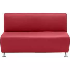 Двухместная секция дивана Мягкий Офис красная КЛ601КР