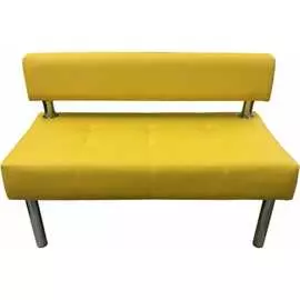 Двухместная секция дивана Мягкий Офис желтая СТР601ЖЛТ