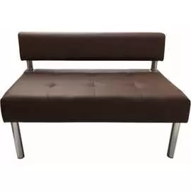 Двухместная секция дивана Мягкий Офис шоколадная СТР601ШК