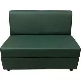 Двухместная секция дивана Мягкий Офис зеленая КРД601ЗЛ