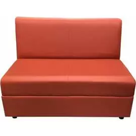 Двухместная секция дивана Мягкий Офис оранжевая КРД601ОР