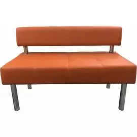 Двухместная секция дивана Мягкий Офис оранжевая СТР601ОР