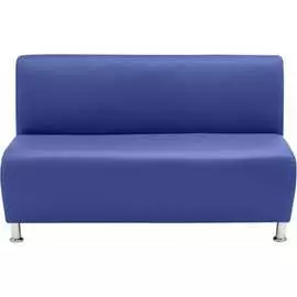 Двухместная секция дивана Мягкий Офис синяя КЛ601СН
