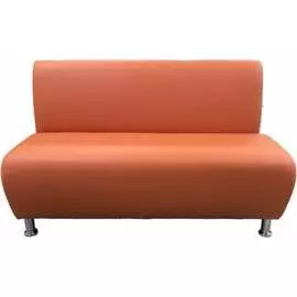 Двухместная секция дивана Мягкий Офис оранжевая КЛ601ОР