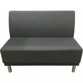 Двухместная секция дивана Мягкий Офис серая ХЛ601СР