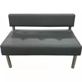 Двухместная секция дивана Мягкий Офис серая СТР601СР