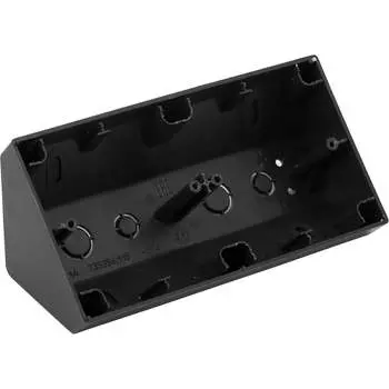 Двухместная угловая коробка для установки выключателей и розеток BYLECTRICA УЮТ КУ-452 черный