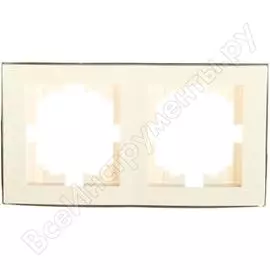 Двухместная вертикальная рамка Lezard RAIN 703-0225-152