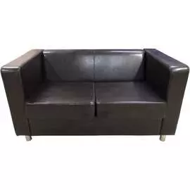 Двухместный диван Мягкий Офис шоколадный АПЛЮ202ШК