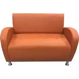 Двухместный диван Мягкий Офис оранжевый АЛФ201ОР
