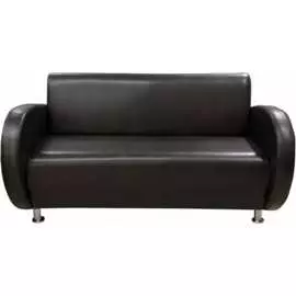 Двухместный диван Мягкий Офис коричневый КЛ203КОР