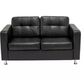 Двухместный диван Мягкий Офис с механизмом черный ОК203ЧН_MH