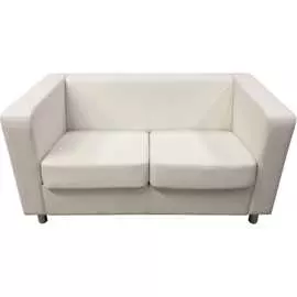 Двухместный диван Мягкий Офис молочный АПЛЮ201МЛ