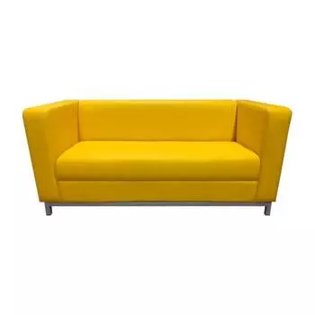 Двухместный диван Мягкий Офис желтый АПЛ201ЖЛТ