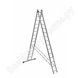 Алюминиевая двухсекционная лестница Алюмет Серия HS2 6215