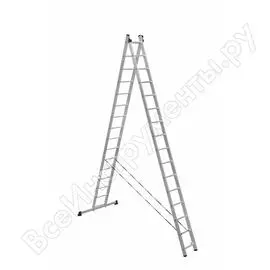 Алюминиевая двухсекционная лестница Алюмет Серия HS2 6216