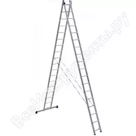 Алюминиевая двухсекционная лестница Алюмет Серия HS2 6217