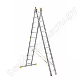 Алюминиевая двухсекционная лестница Алюмет Серия Р2 9212