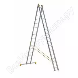 Алюминиевая двухсекционная лестница Алюмет Серия Р2 9216