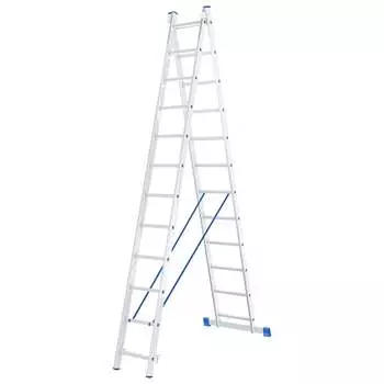 Двухсекционная алюминиевая лестница СИБРТЕХ 97912