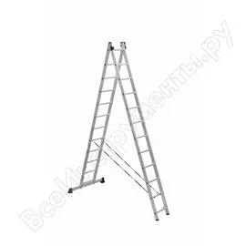 Двухсекционная универсальная алюминиевая двухсекционная лестница Алюмет H2 5212