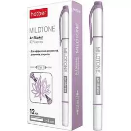 Двухсторонний артмаркер Hatber Mildtone PASTEL 060864