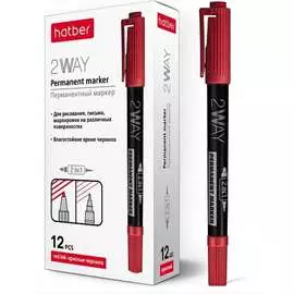 Двухсторонний перманентный маркер Hatber 2WAY 060855