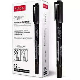 Двухсторонний перманентный маркер Hatber 2WAY 060847