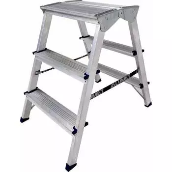 Двухсторонняя алюминиевая стремянка Алюмет ADK6203
