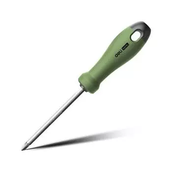 Двухсторонняя отвертка DELI HOME SERIES GREEN HT1055L SL5+PH1, длина жала 100мм, эксклюзивный дизайн, софттач пластик 130284