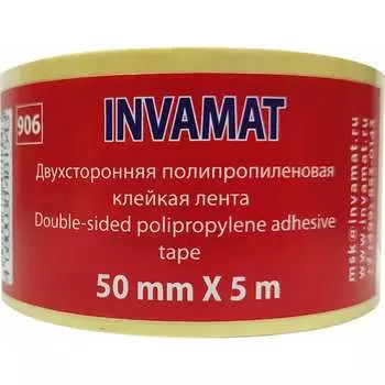 Двухсторонняя полипропиленовая клейкая лента INVAMAT 906