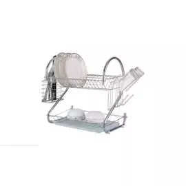 Двухуровневая настольная сушилка для посуды Лидер
