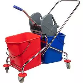 Двухведерная уборочная тележка Baiyun