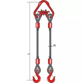 Двухветвевой канатный строп опрессовка кантаплюс 2ск-10.0/3.0м