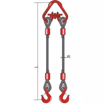 Двухветвевой канатный строп КантаПлюс